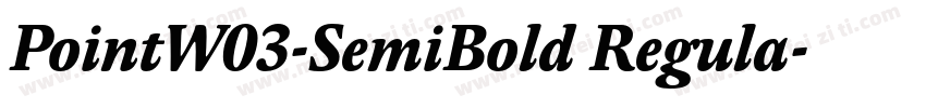 PointW03-SemiBold Regula字体转换